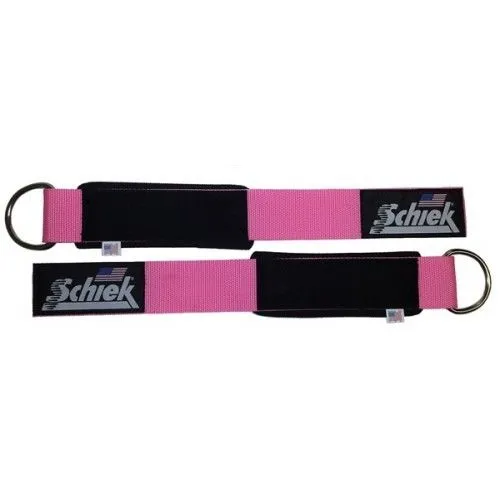 Schiek Ankle Straps Cuffs 1 Pair Pink Model 1700 D Ring Cable Attachment Cuff