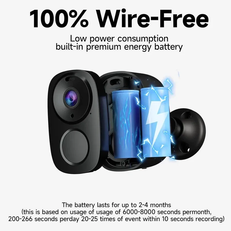 Security Camera Wireless Outdoor WiFi solar AI Motion Siren Night Vision