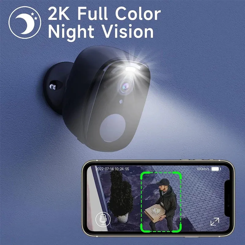 Security Camera Wireless Outdoor WiFi solar AI Motion Siren Night Vision