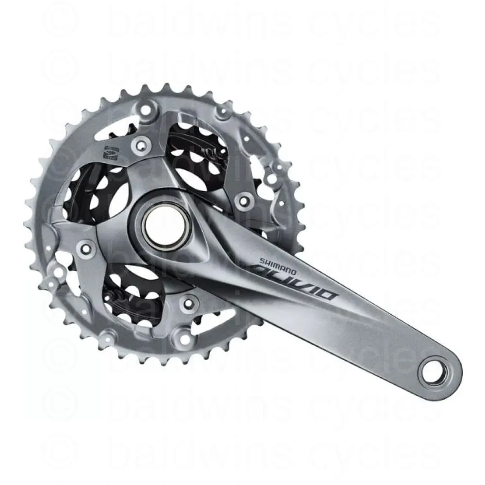 Shimano M4050 - 9 Speed Alivio 2PC Chainset 22-30-40T in Black/Silver - 170mm