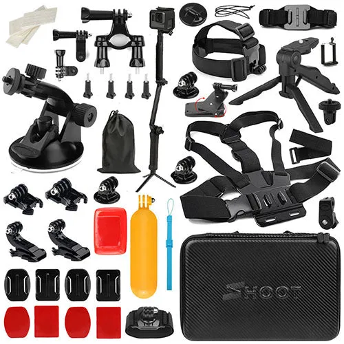 SHOOT Action Camera Accessory Tripod Monopod Head Chest Strap Mount for GoPro Hero 6 4 SJCAM SJ7 Xiaomi Yi 4K 2 Eken H9 Sony Cam