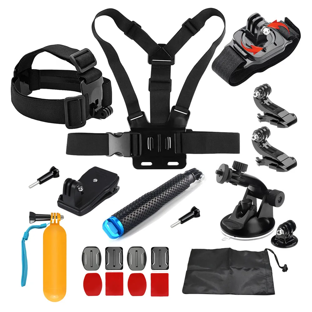 SHOOT Action Camera Accessory Tripod Monopod Head Chest Strap Mount for GoPro Hero 6 4 SJCAM SJ7 Xiaomi Yi 4K 2 Eken H9 Sony Cam