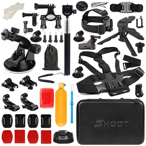 SHOOT Action Camera Accessory Tripod Monopod Head Chest Strap Mount for GoPro Hero 6 4 SJCAM SJ7 Xiaomi Yi 4K 2 Eken H9 Sony Cam
