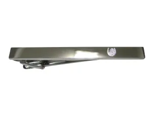 Silver Toned Etched Sleek Maned Horse and Horse Shoe Tie Clip
