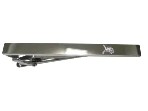 Silver Toned Etched Sleek Tortoise Turtle Tie Clip