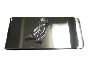 Silver Toned Puffin Bird Money Clip