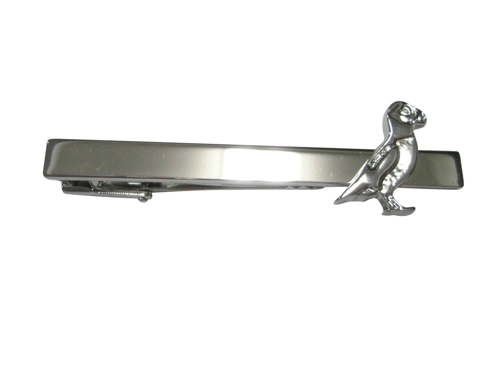Silver Toned Puffin Bird Tie Clip