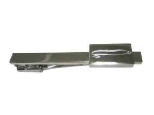Silver Toned Rectangular Etched Moray Eel Fish Tie Clip