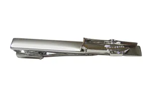 Silver Toned Smooth Helicopter Square Tie Clip
