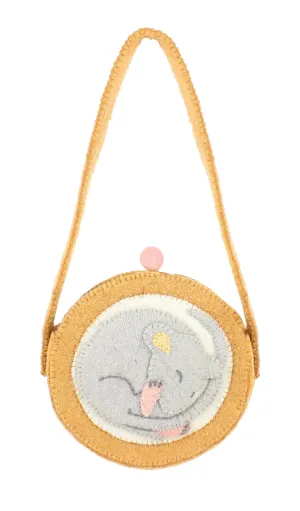 Sleepy Mouse Felt Handbag