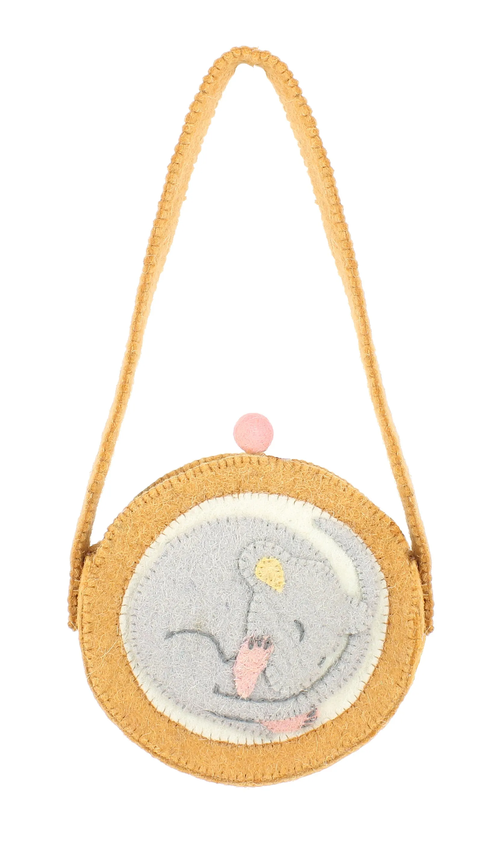 Sleepy Mouse Felt Handbag