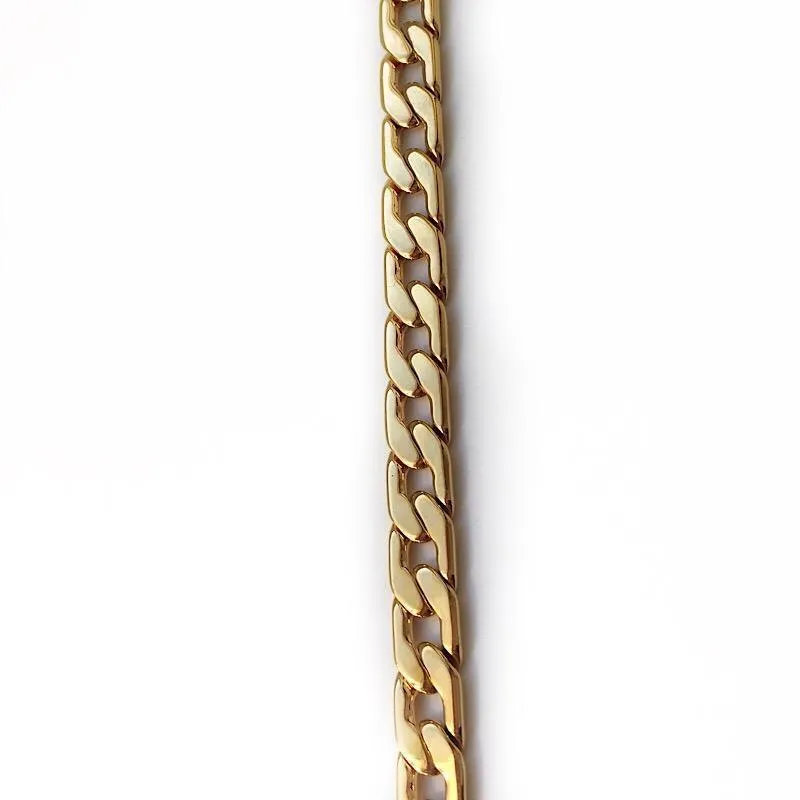 Small Gold Smooth Open Link Chain by the Inch (#721)