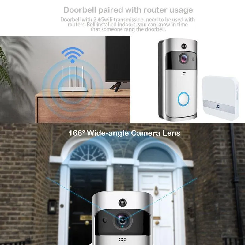 Smart Wireless Wifi Video Doorbell Intercom