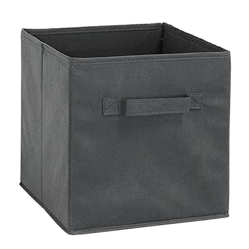 Solid Color Lid Storage Box Wardrobe Storage Box Fabric Toy Storage Box Drawer Box Sundries Basket 27 27 28