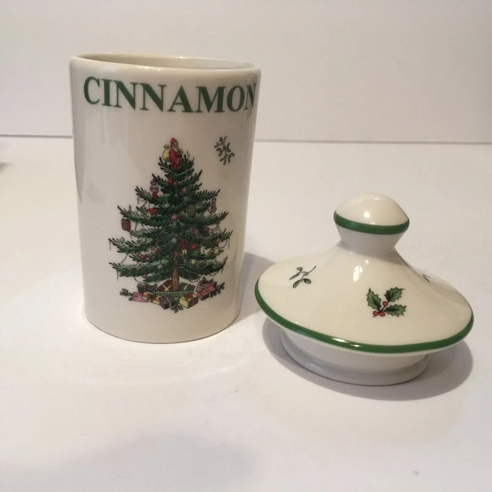 Spode Christmas Tree Spice Jars Set of 2 - 4.5"Tall