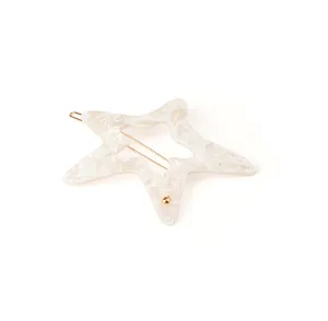 Star Handmade Hair Clip pearl white