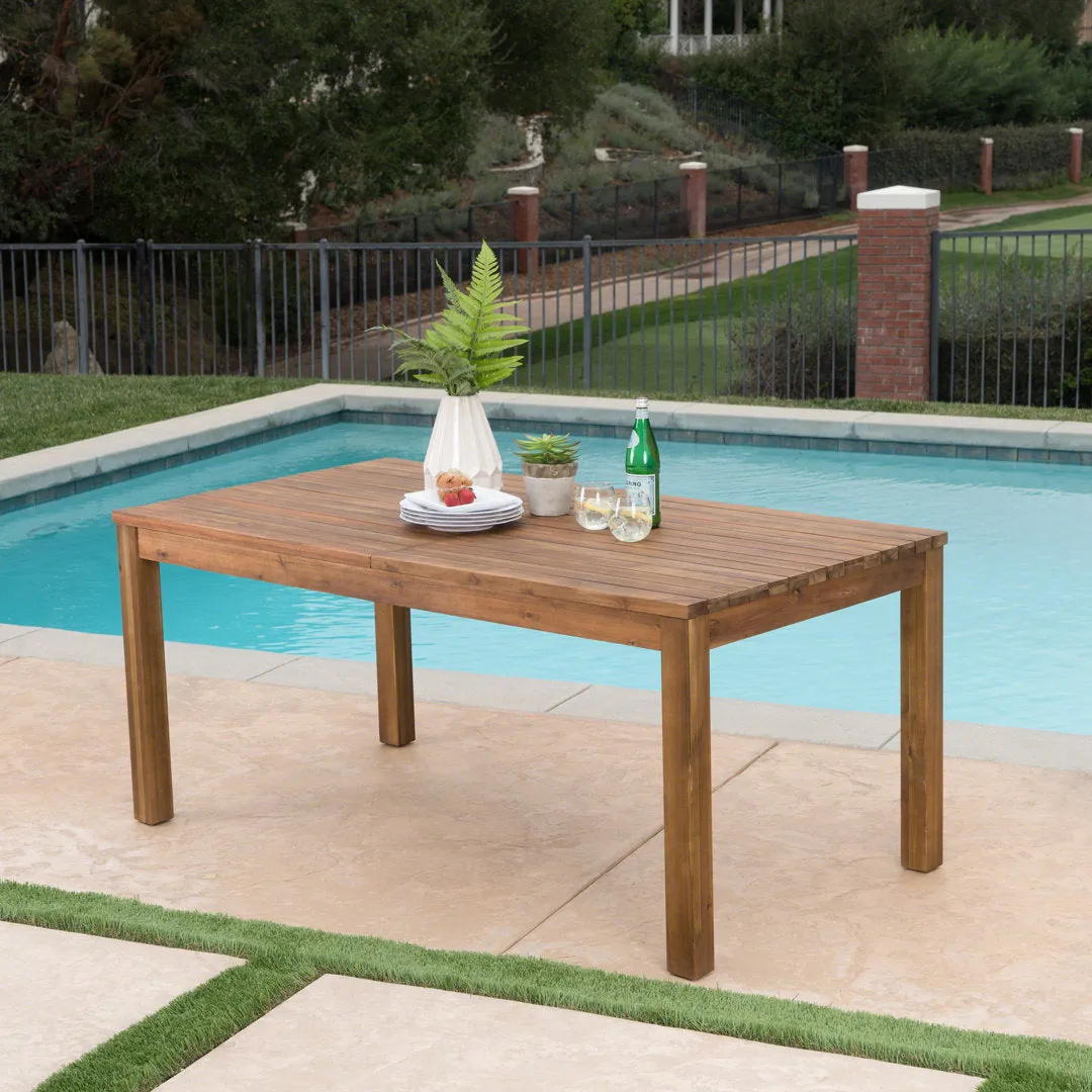 Statler Solid Wood Dining Table Millwood Pines