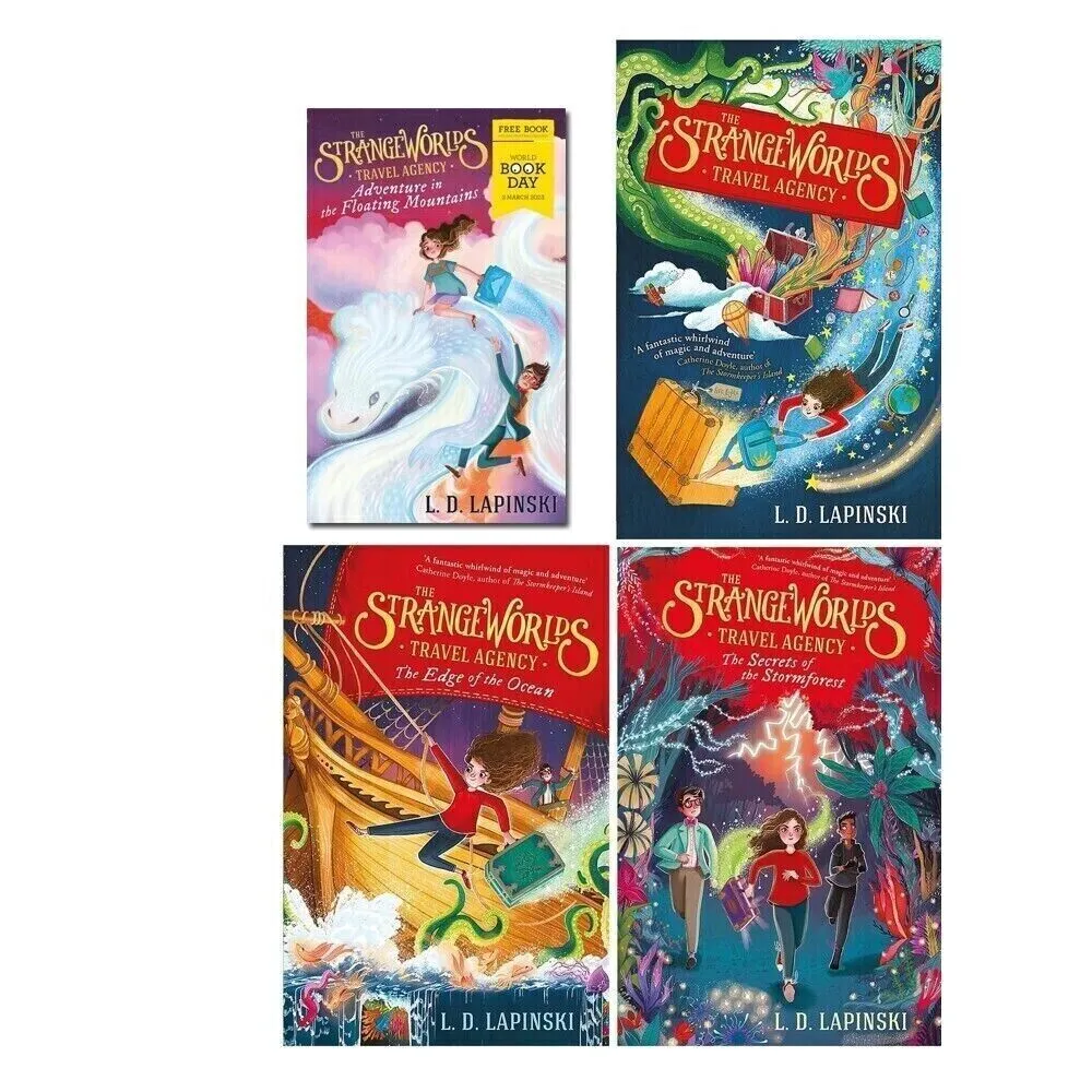 Strangeworlds Travel Agency Series 4 Books set by L.D. Lapinski Secrets, Travel