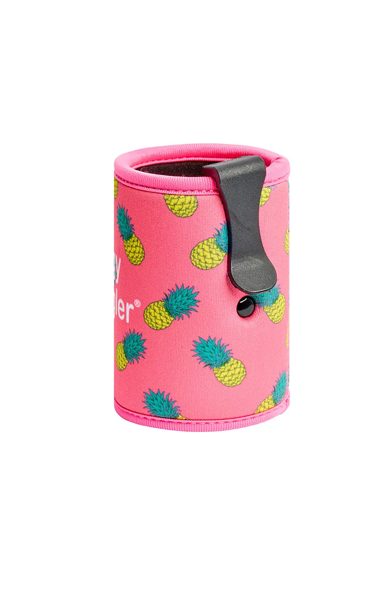 Stubby Holder with Clip in Pineapple