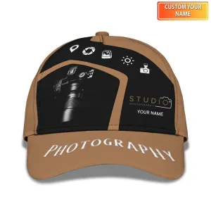 Studio Photography Cap Personalized Name 3D Photographer, Videographer Cap