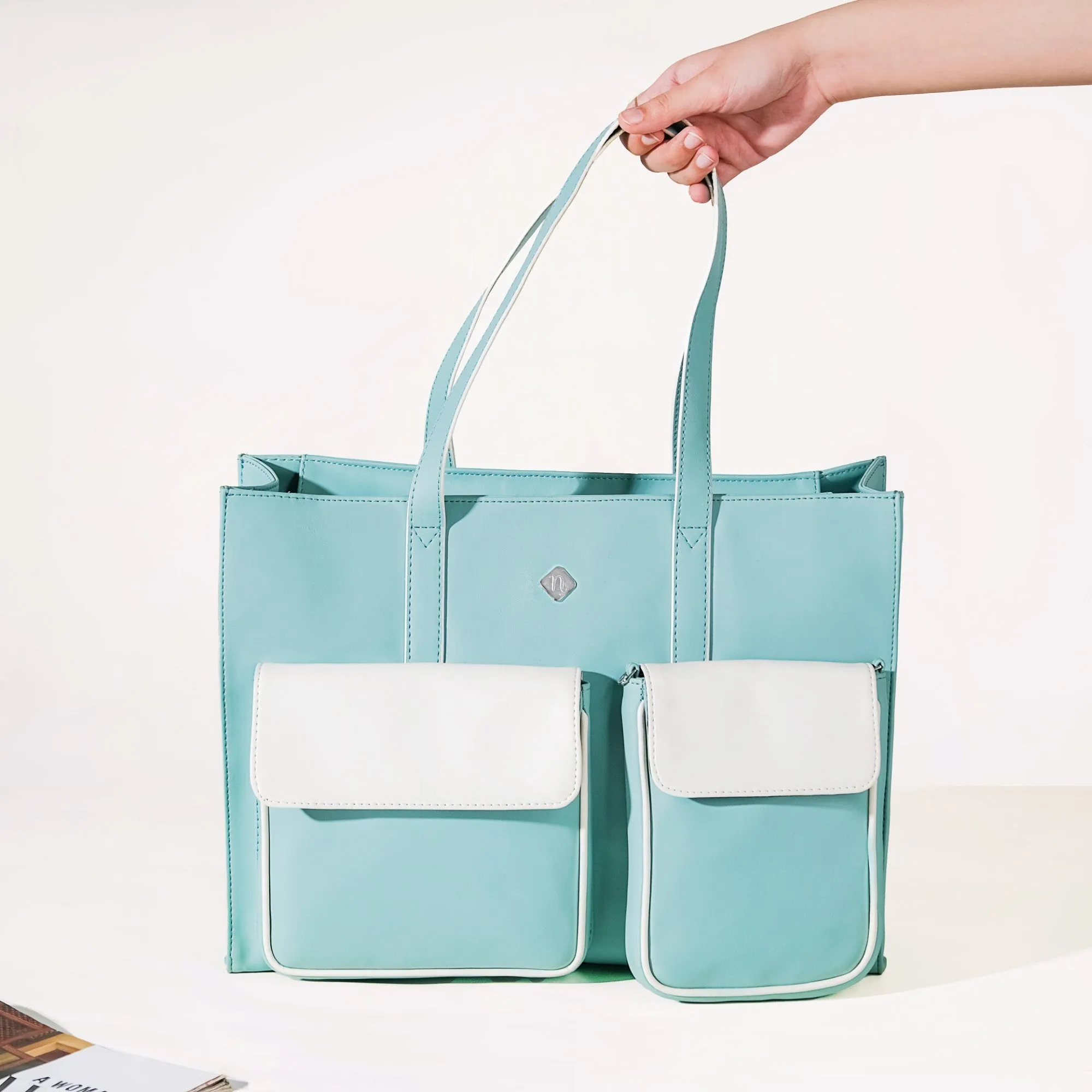 Stylish Travel Tote Bag Turquoise