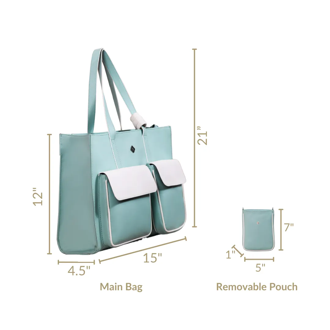 Stylish Travel Tote Bag Turquoise