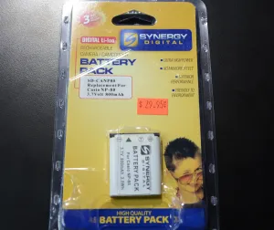 Synergy Digital Replacement Battery for a (Casio NP-80) 3.7Volt 800mAh
