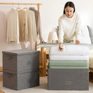 Taili Cotton and Linen Vacuum Storage Box 30x48x40cm