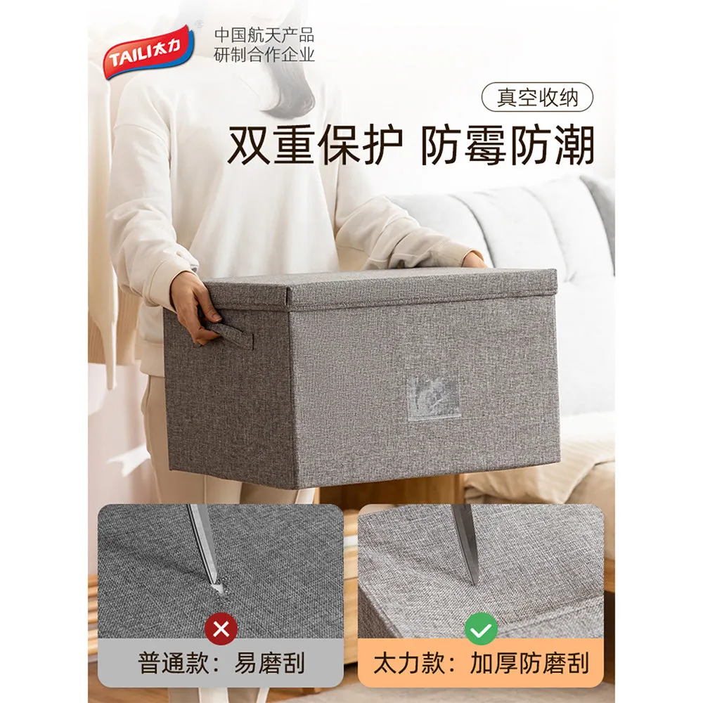 Taili Cotton and Linen Vacuum Storage Box 30x48x40cm