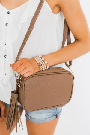 Tassel Convertible Purse- Khaki