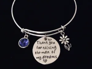 Thank You Mother In Law Adjustable Bracelet Expandable Charm Bracelet Stackable Bangle Meaningful Wedding MIL Gift