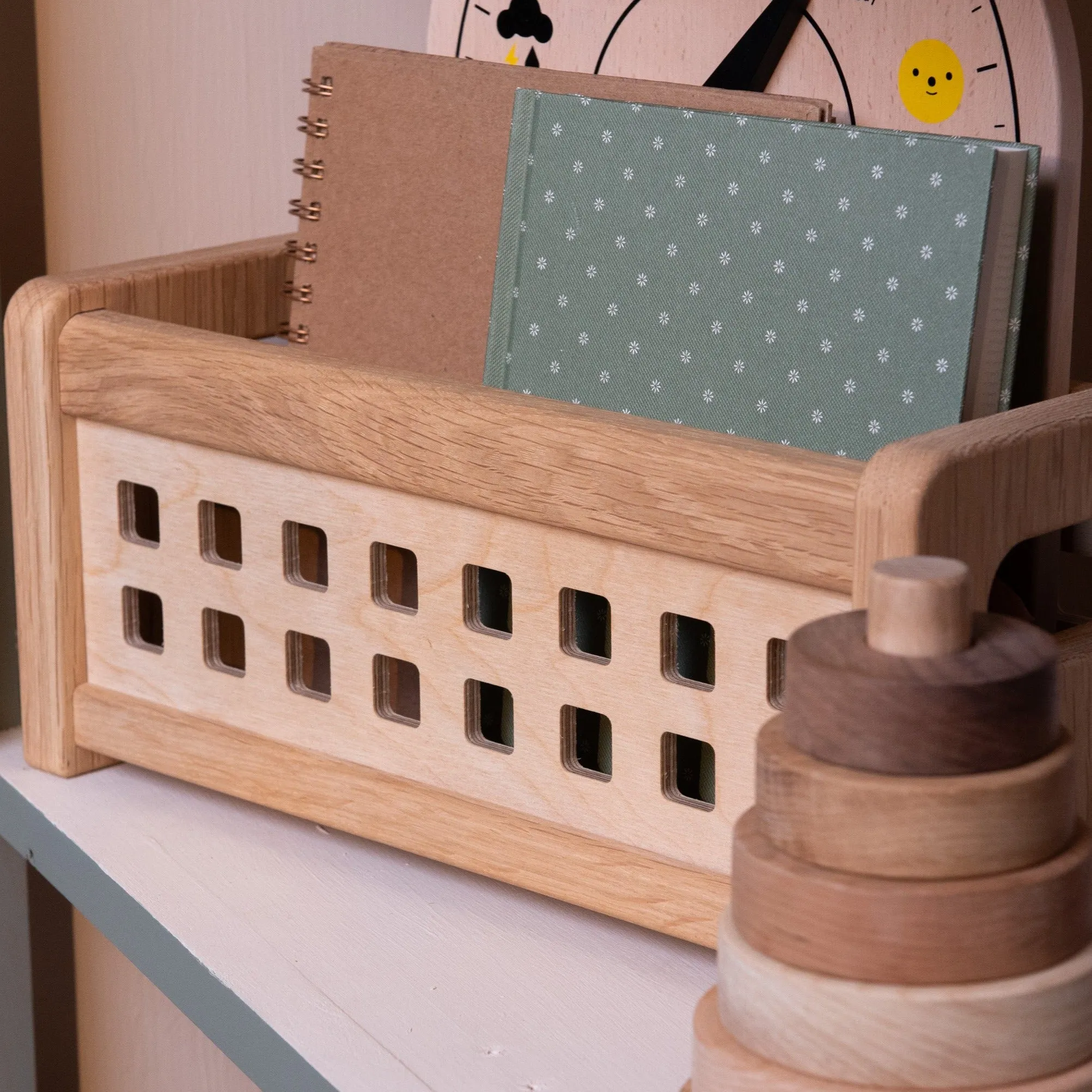 The Mini Caddy Countertop Storage Box (Solid Oak)