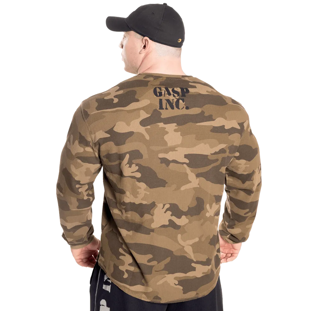 Thermal Gym Sweater - Green Camoprint