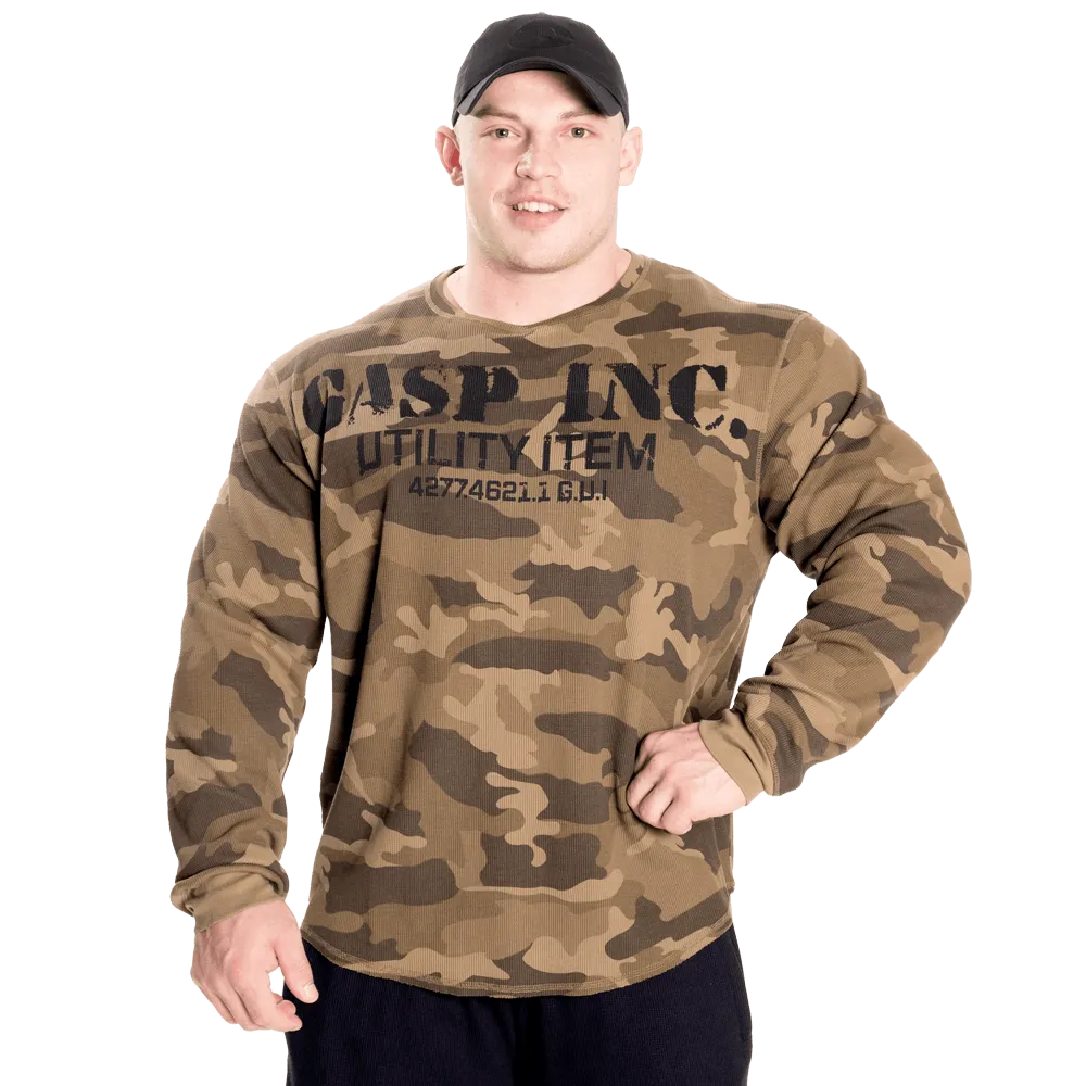 Thermal Gym Sweater - Green Camoprint