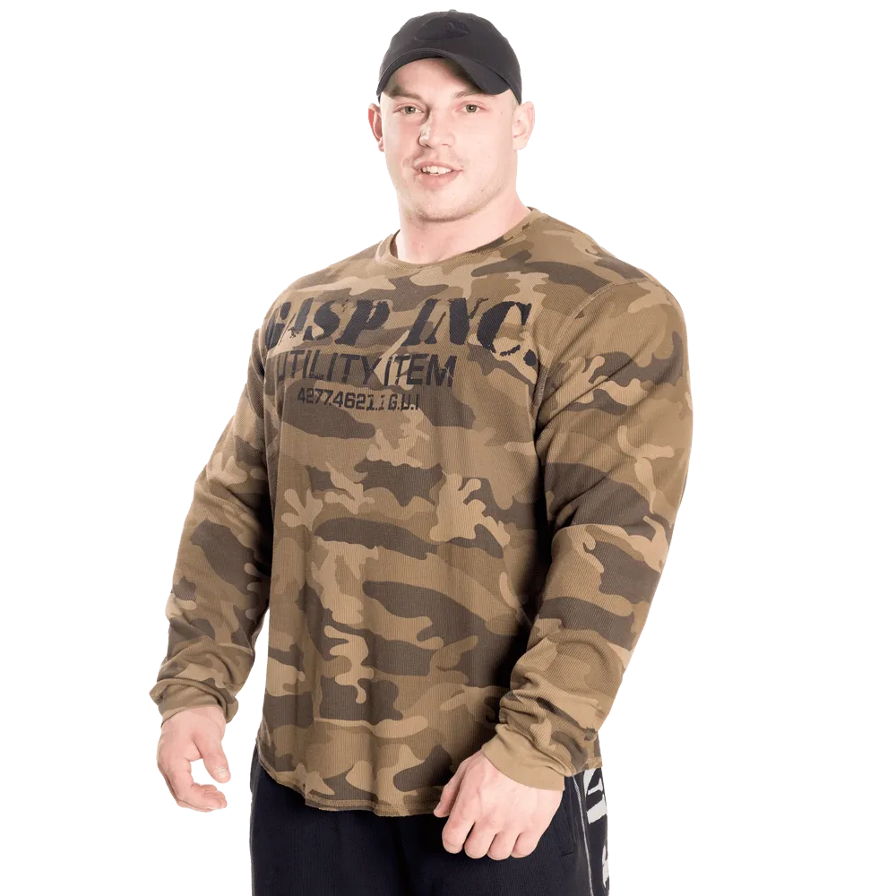 Thermal Gym Sweater - Green Camoprint
