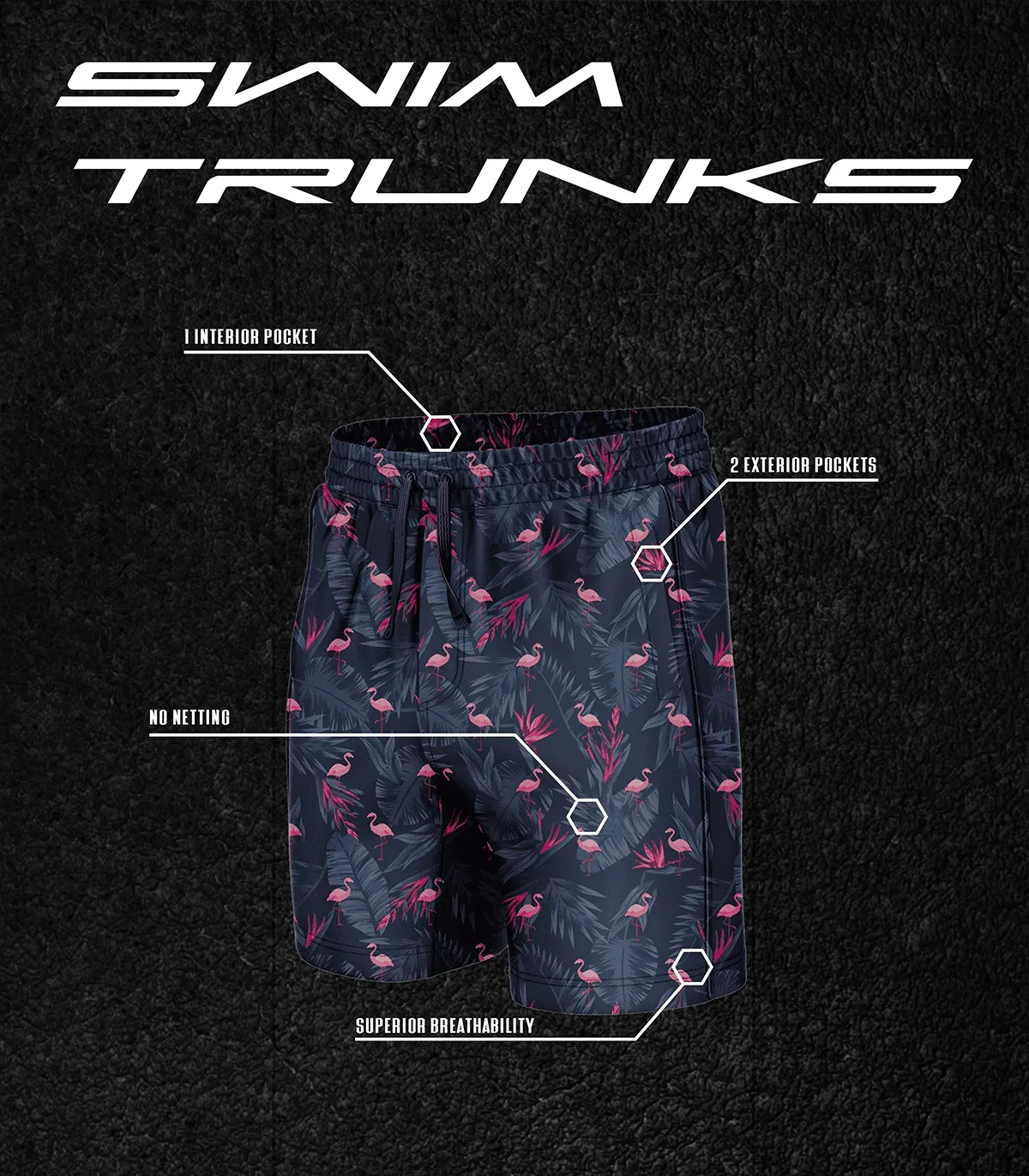 Thin Blue Line Swim Trunks