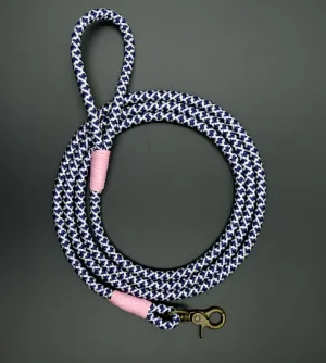 Tiled  Blue/White Dog Leash