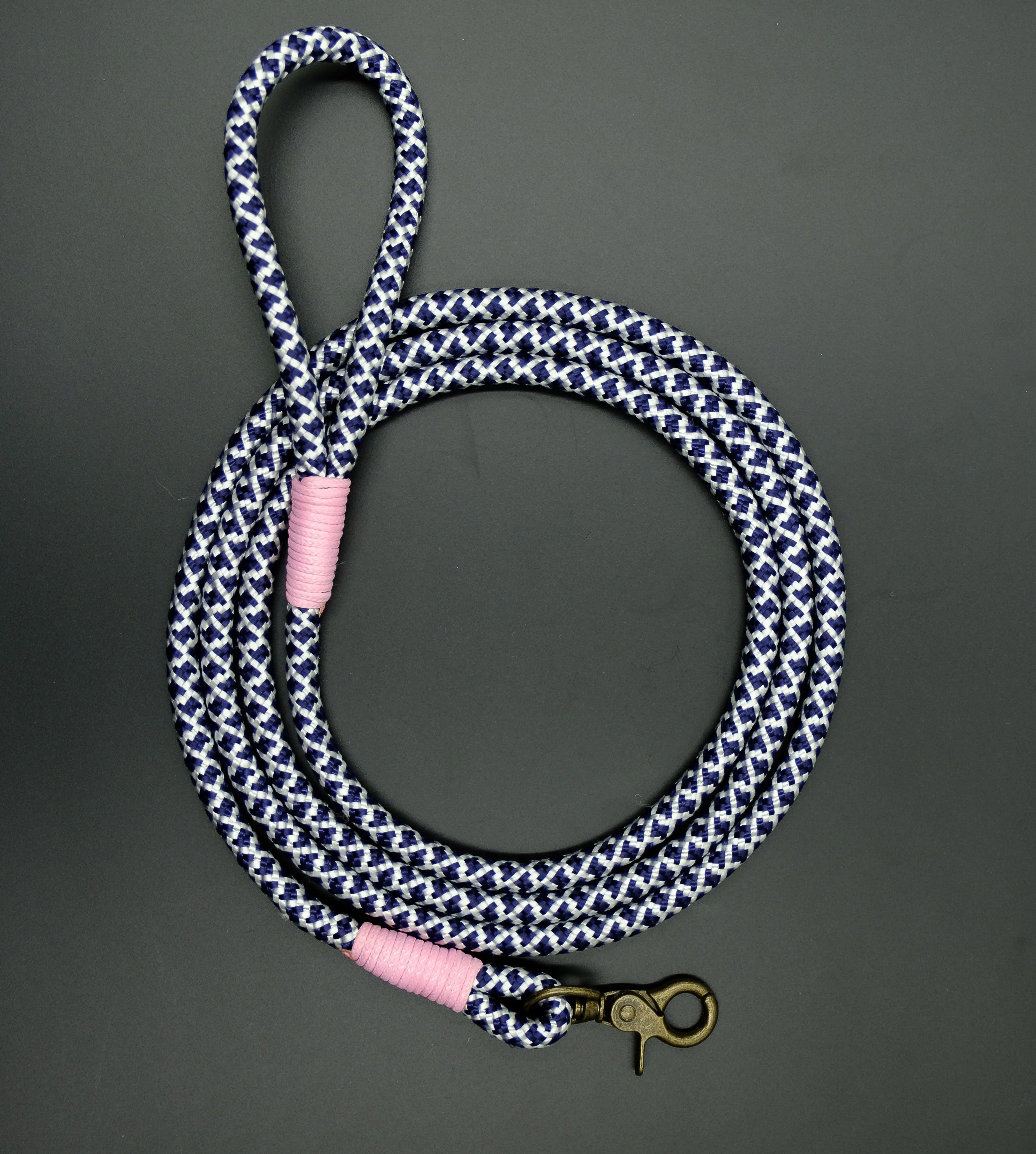 Tiled  Blue/White Dog Leash