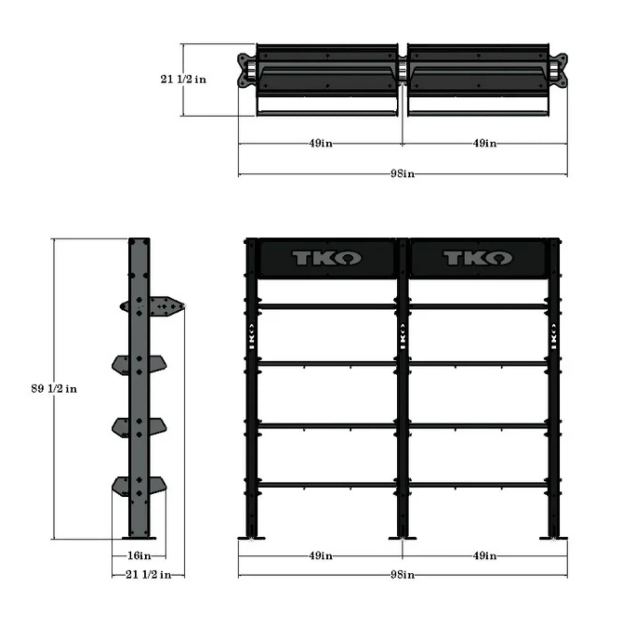 TKO Double Storage Bay DB-DSB-848