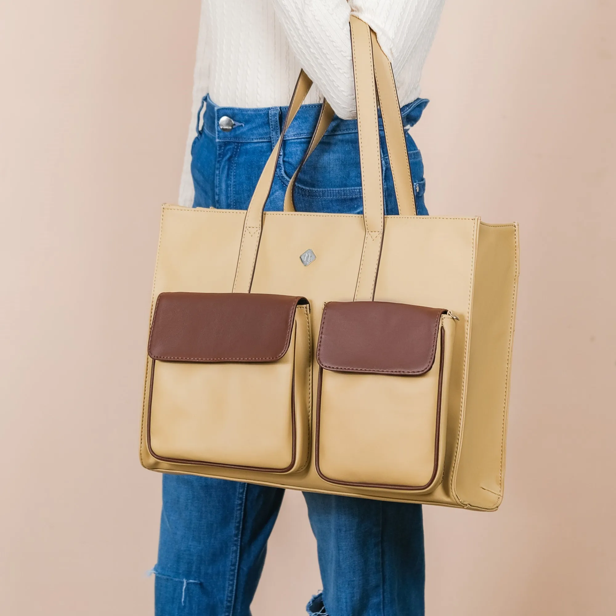Trendy Tote Bag For Women Beige