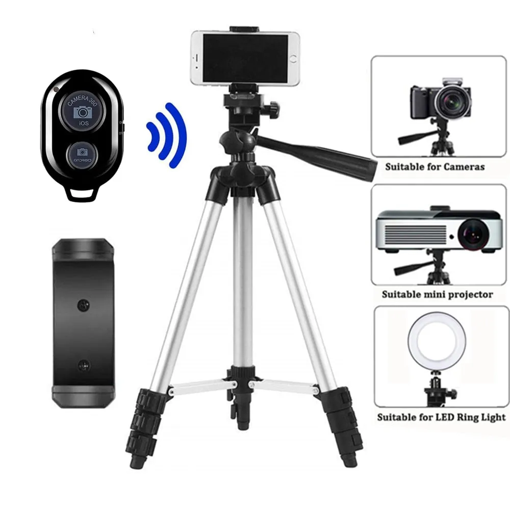 Tripod Bluetooth Remote Shutter Release For Camera, Selfie Stick, Iphones