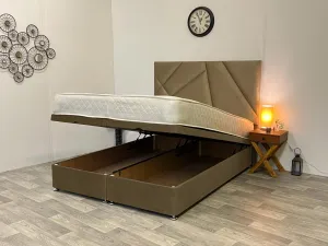 Tron Panel Ottoman Storage Gas Lift Bed