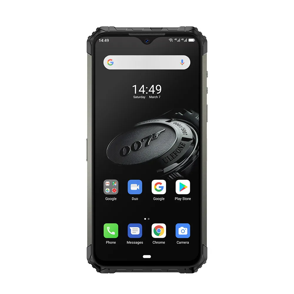 Ulefone Armor 7E Mobile Phone IP68 Rugged Smartphone 4GB 128GB Waterproof Android 9.0 NFC AI Camera Wireless Phone black_Non-European version