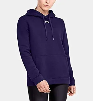 Under Armour Women's UA Hustle Fleece Hoodie Purple - Medium