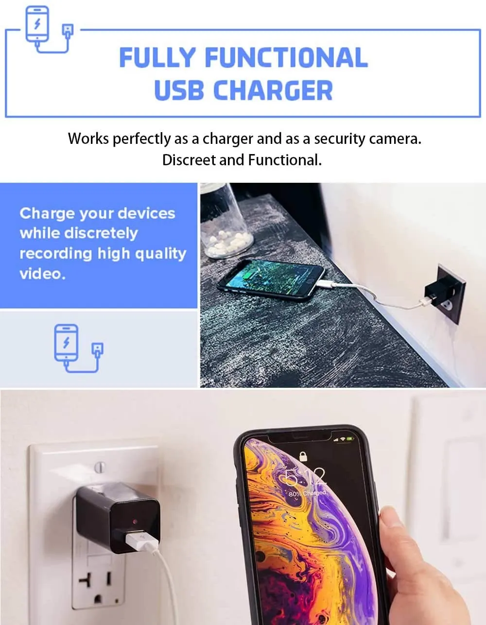 USB Charger Spy Cam
