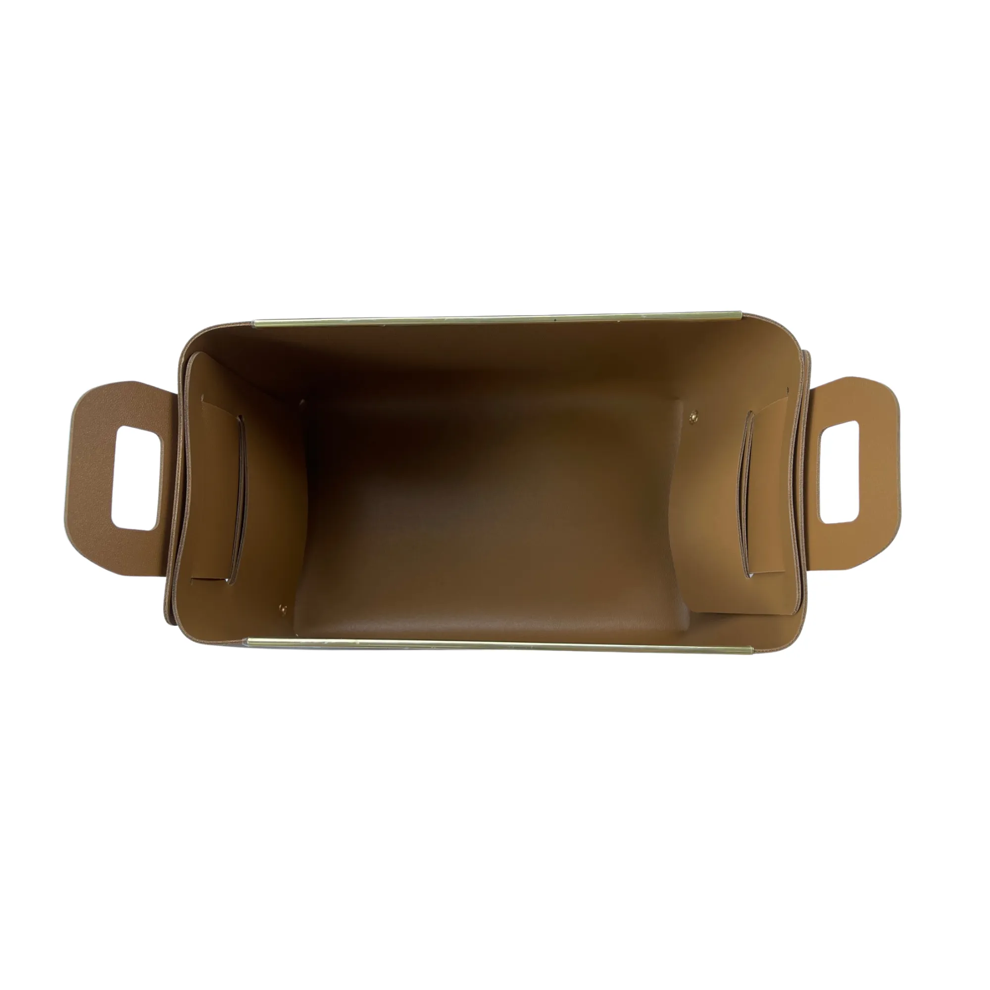 Vegan Leather Storage Basket