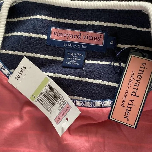 Vineyard Vines Women's NWT Blue Ocean Blvd Cotton Striped Designer Blazer 4/C34