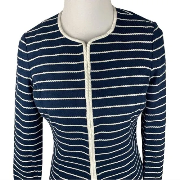 Vineyard Vines Women's NWT Blue Ocean Blvd Cotton Striped Designer Blazer 4/C34