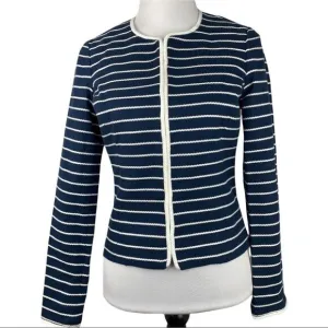Vineyard Vines Women's NWT Blue Ocean Blvd Cotton Striped Designer Blazer 4/C34