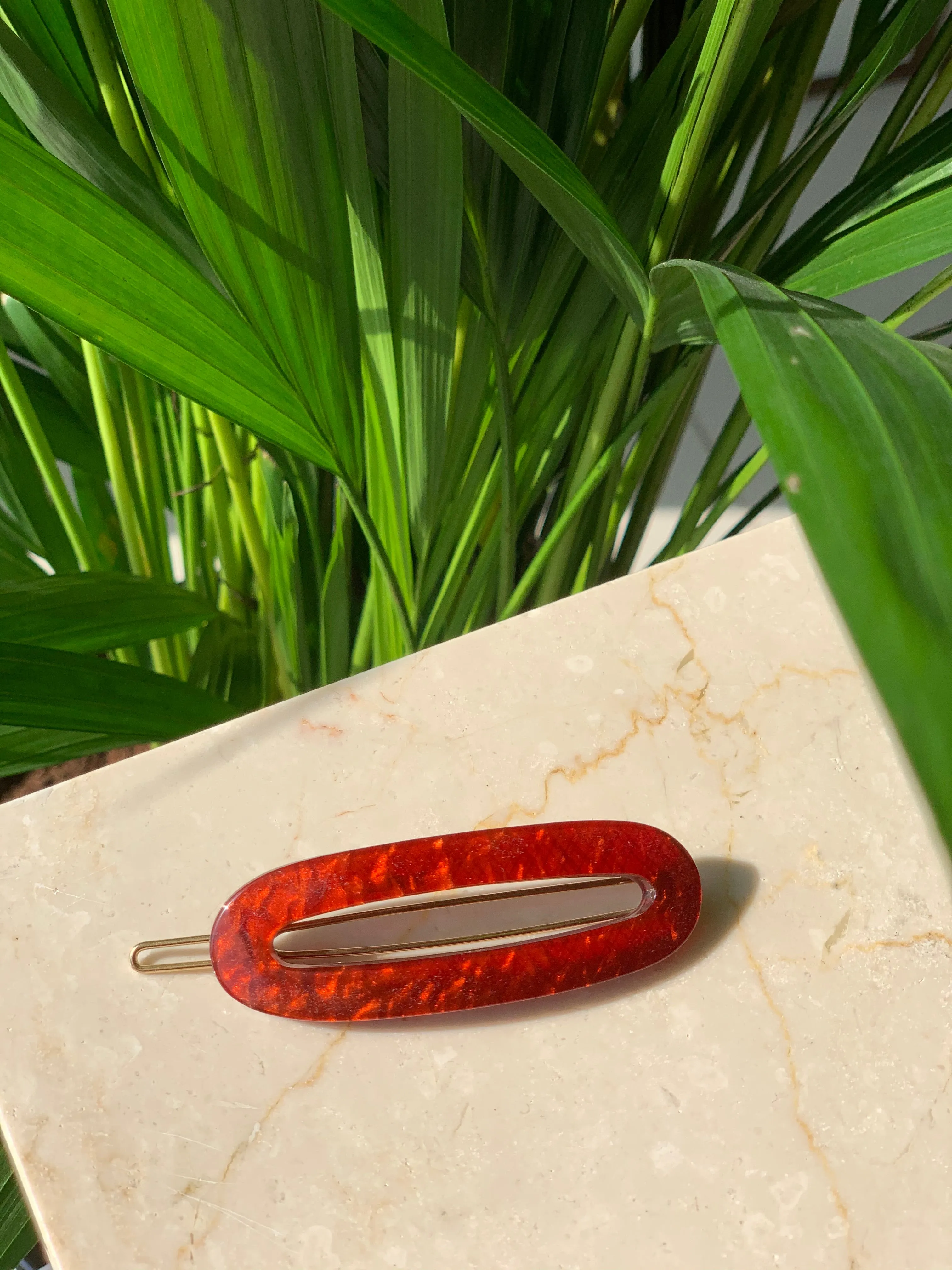 Vintage 01 Handmade Hair Clip Red
